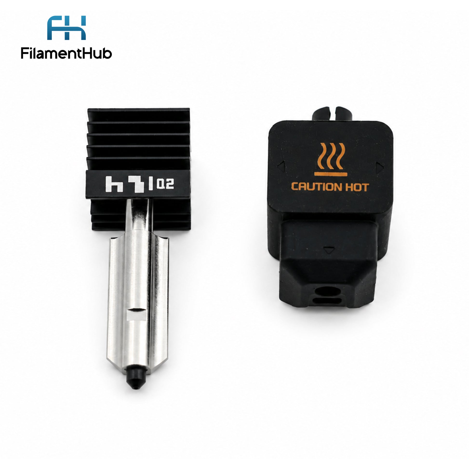 Bambu Hardened Steel Hotend Nozzle - H2 Series / P2S / X2D 3D printer part with caution hot indicator