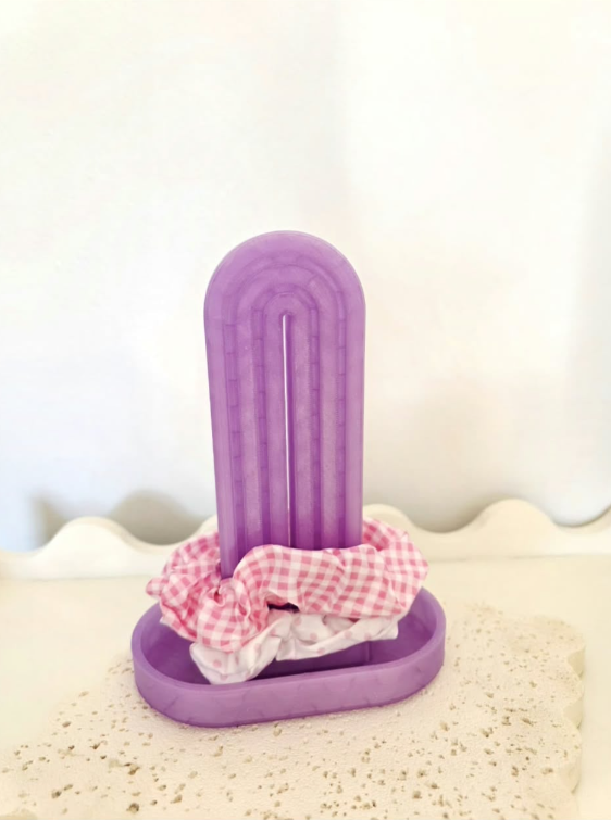 HairClip Holder, 3D printed in PLA Crystal - Purple