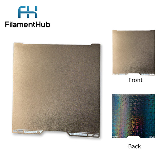 Large Circle PEK and Textured PEI dual-sided build plate for Bambu Lab printers with decorative circular pattern and textured finish for h2 series printer