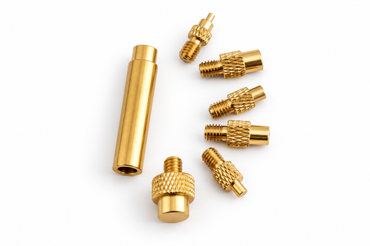 FilamentHub M2-M8 Brass Heat-Set Insert Tips for 936-style soldering irons, set of 6 sizes