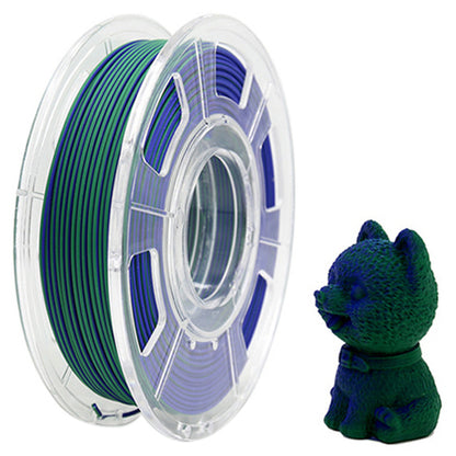 PLA Matte Dual - Sapphire / Blackish Green Filament 1.75mm - FilamentHub