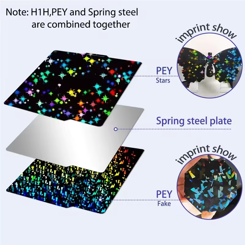 Bambu Plate - 1 PEF-Flake, 1 PEF-Star