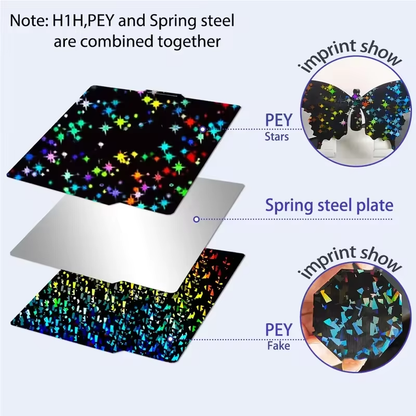 Bambu Plate - 1 PEF-Flake, 1 PEF-Star