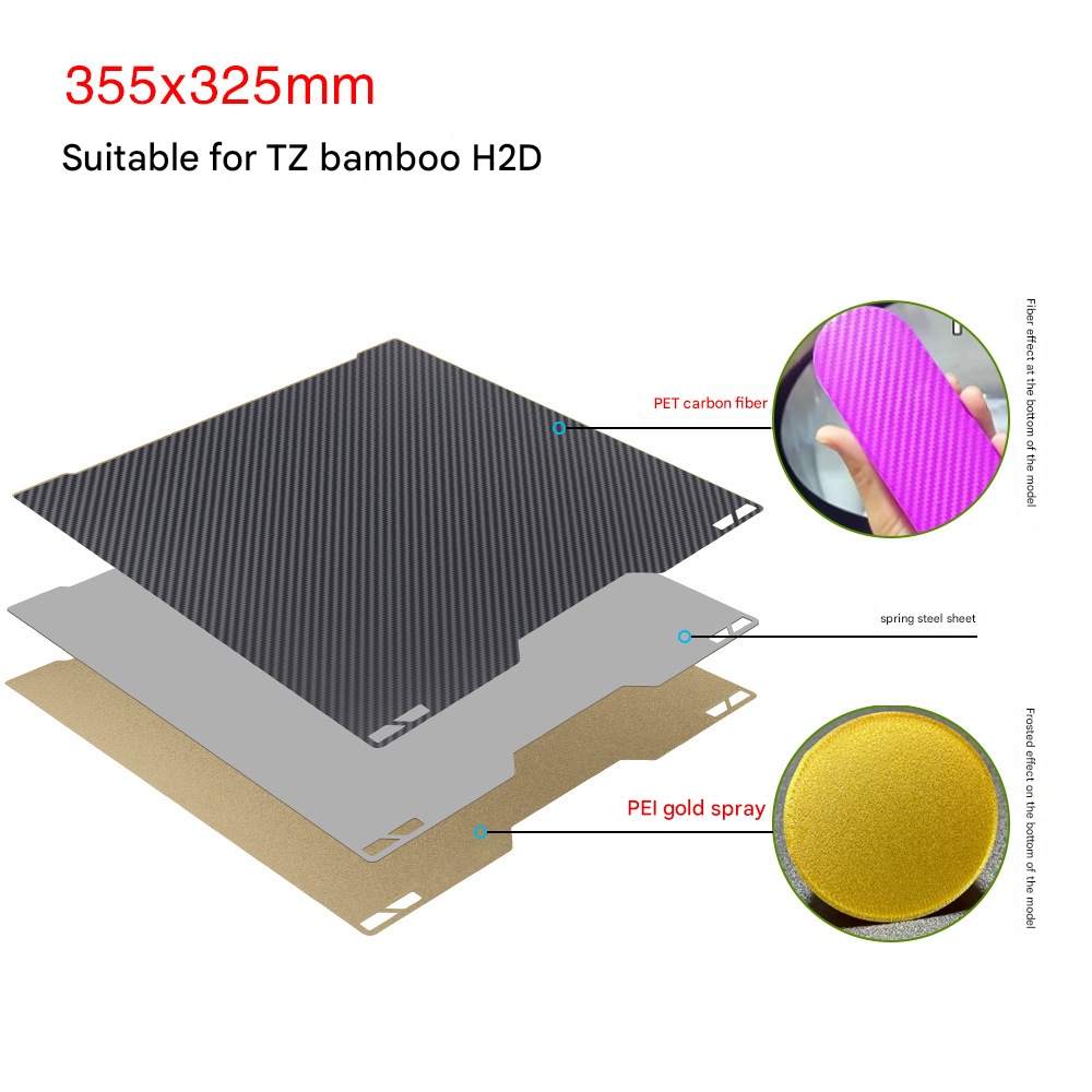 Bambu Plate H2 - 1 PEI, 1 PET