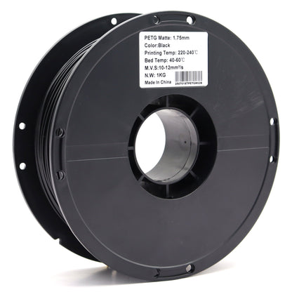 PETG Matte - Black Filament 1.75mm - FilamentHub
