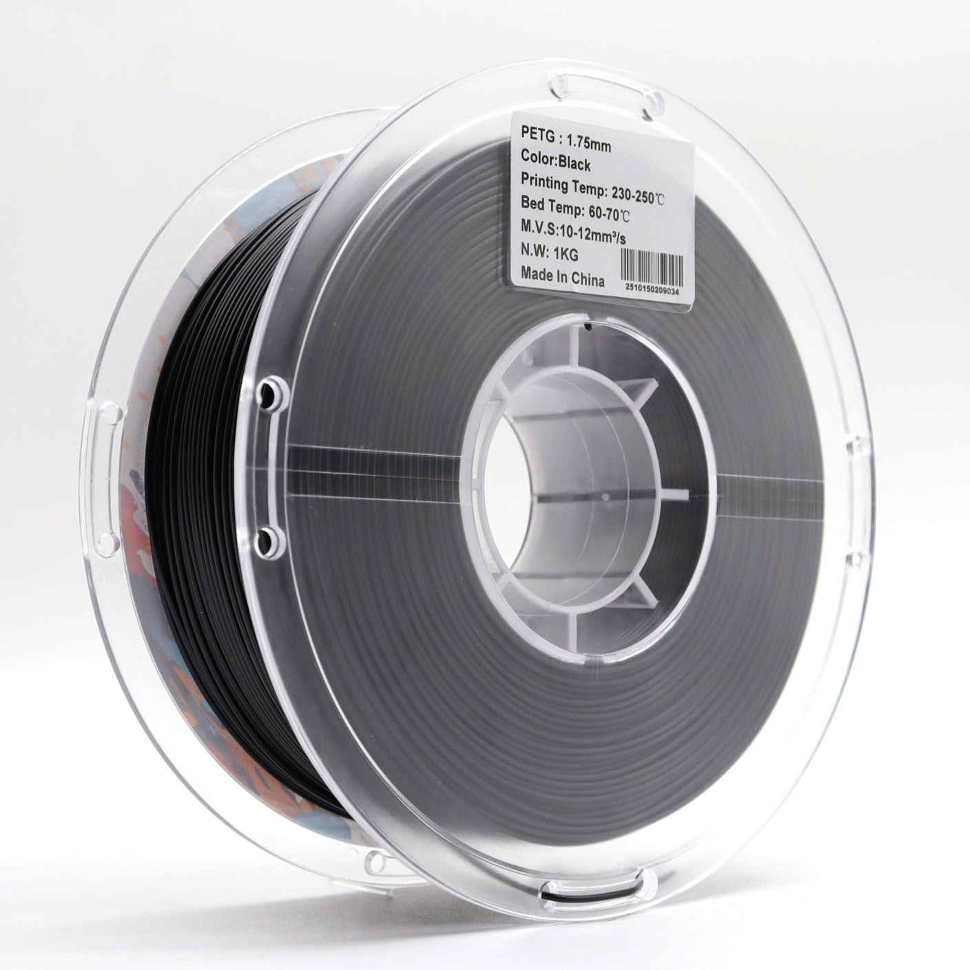 FilamentHub PETG Black 1.75mm 3D Printer Filament Spool Label Australia