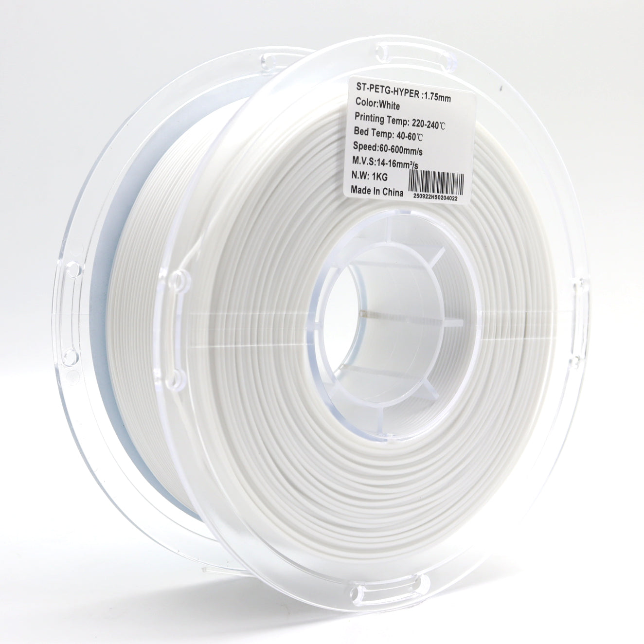 FilamentHub PETG Hyper Speed High Flow White 1.75mm 3D Printer Filament Spool Label Australia