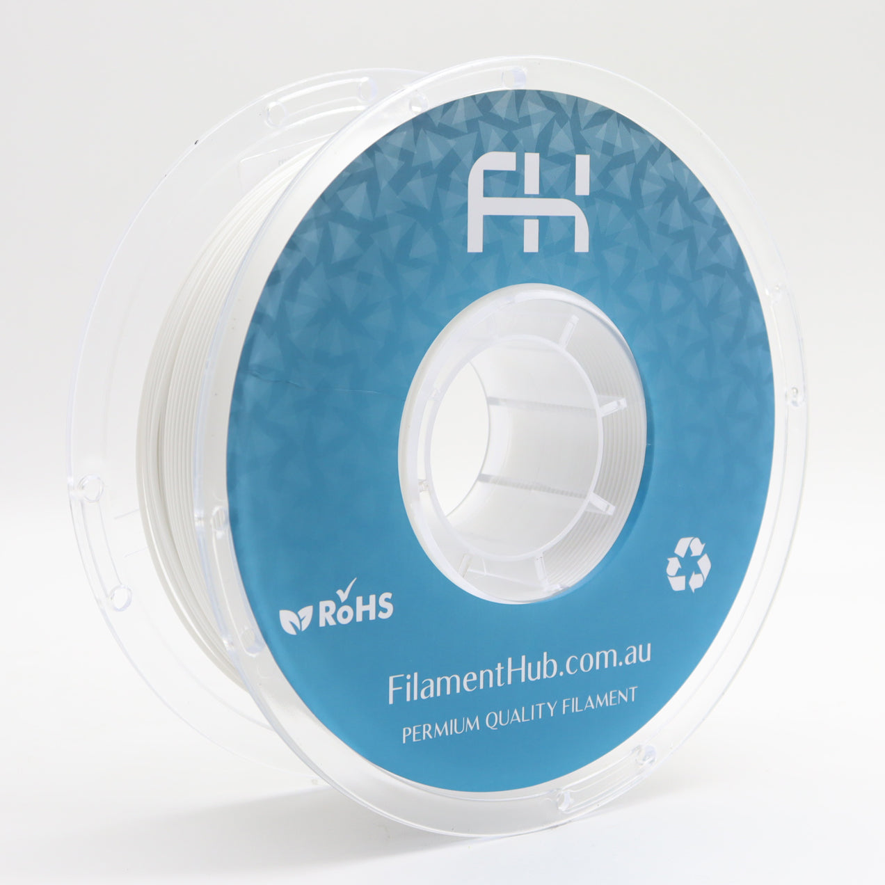 FilamentHub PETG Hyper Speed High Flow White 1.75mm 3D Printer Filament Spool Australia
