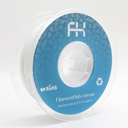 FilamentHub PETG Hyper Speed High Flow White 1.75mm 3D Printer Filament Spool Australia
