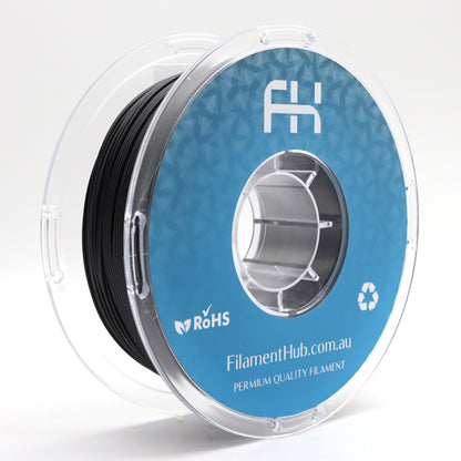 FilamentHub PETG Matte Black 1.75mm 3D Printer Filament Spool Australia