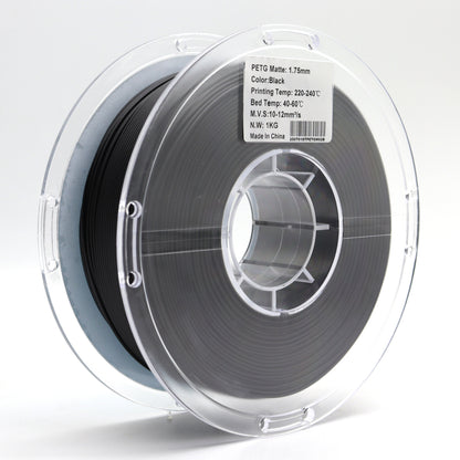 FilamentHub PETG Matte Black 1.75mm 3D Printer Filament Spool Label Australia