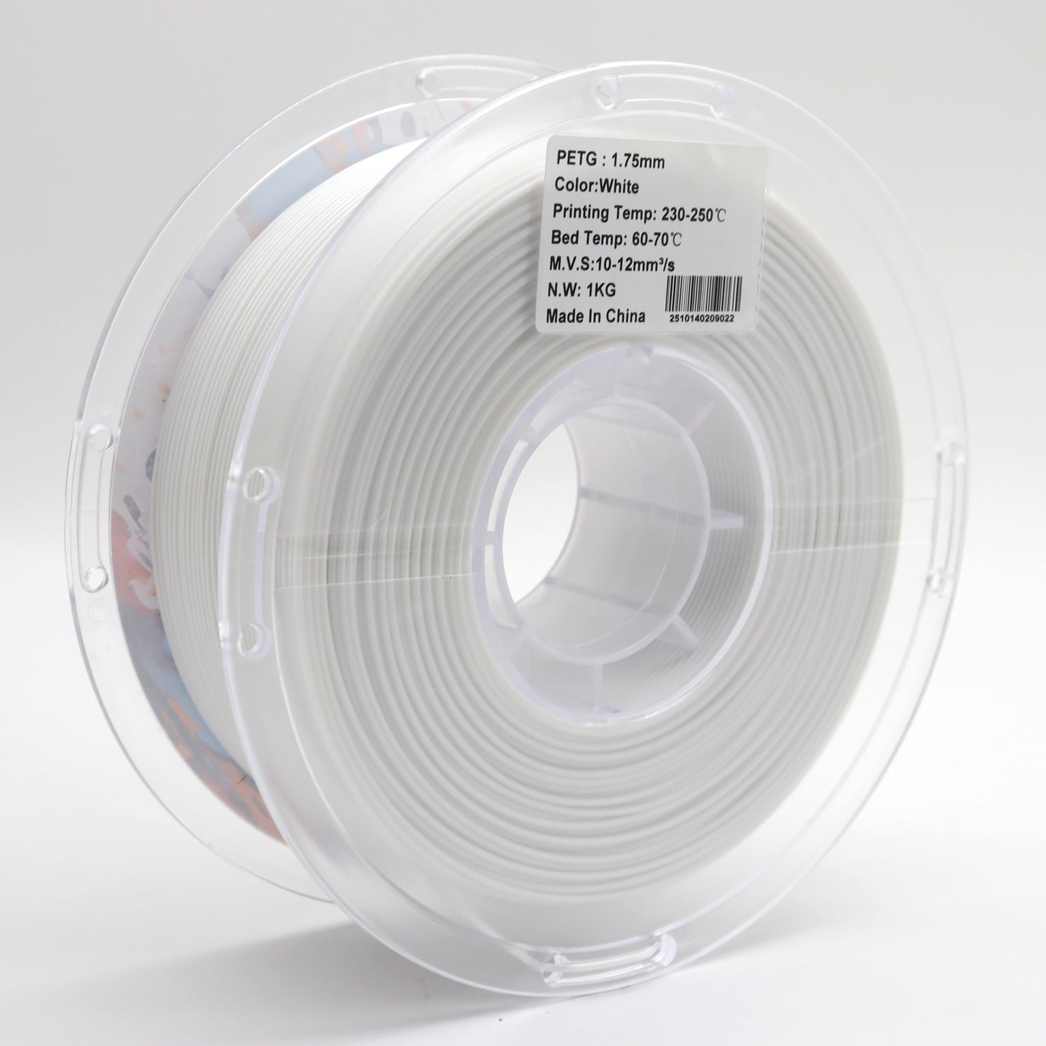 FilamentHub PETG White 1.75mm 3D Printer Filament Spool Label Australia