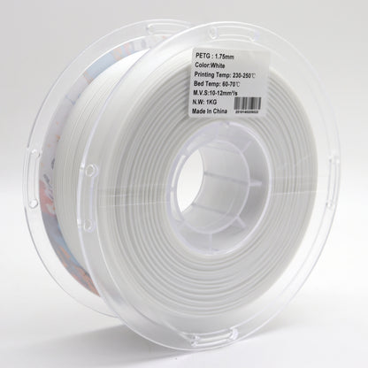 FilamentHub PETG White 1.75mm 3D Printer Filament Spool Label Australia