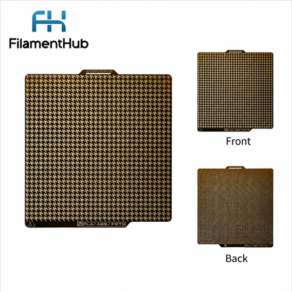 FilamentHub Houndstooth & Honeycomb PHC Build Plate for Bambu Lab 3D printer build plate and print bed surface