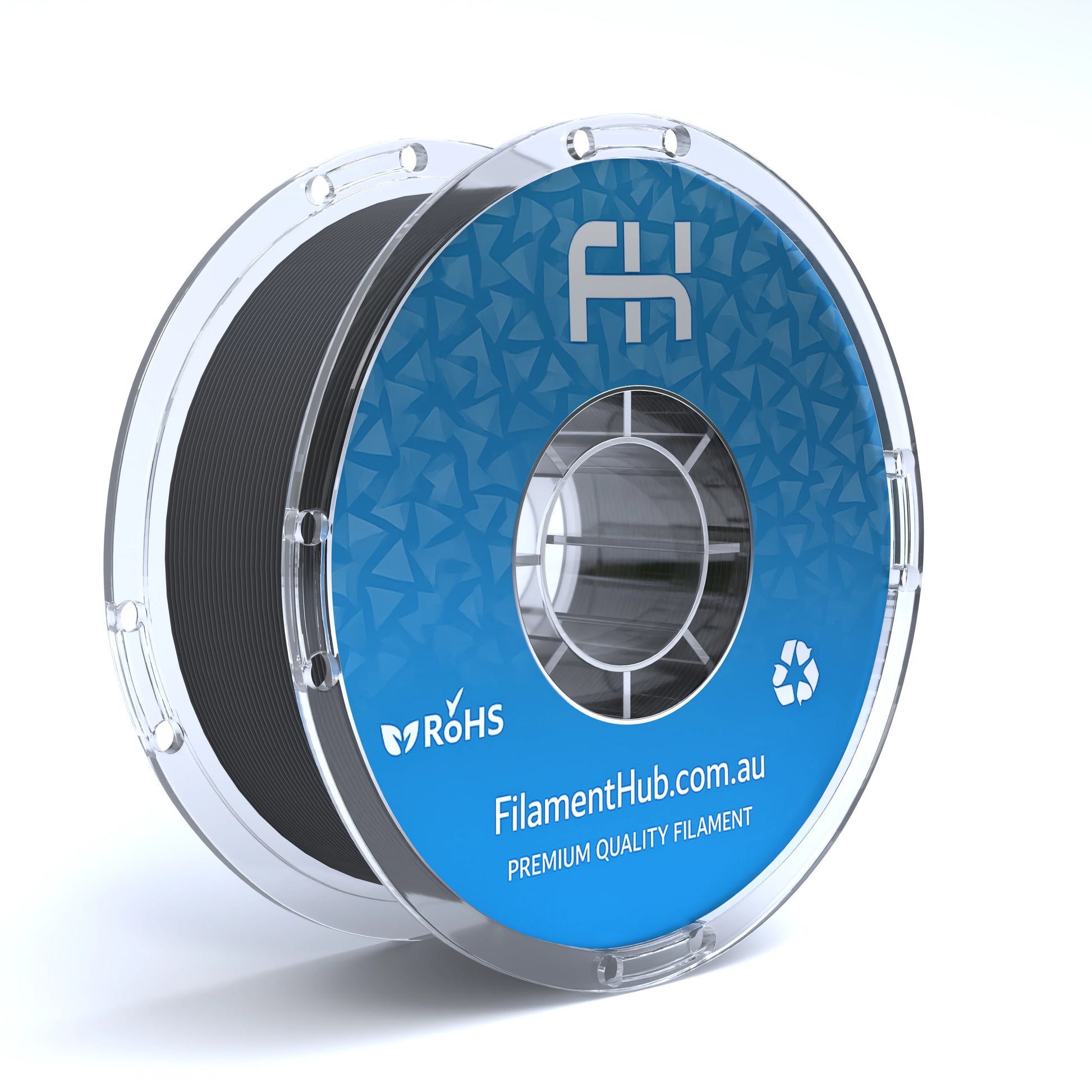 FilamentHub PLA Matte Ash Grey 1.75mm 3D Printer Filament Spool Australia Render