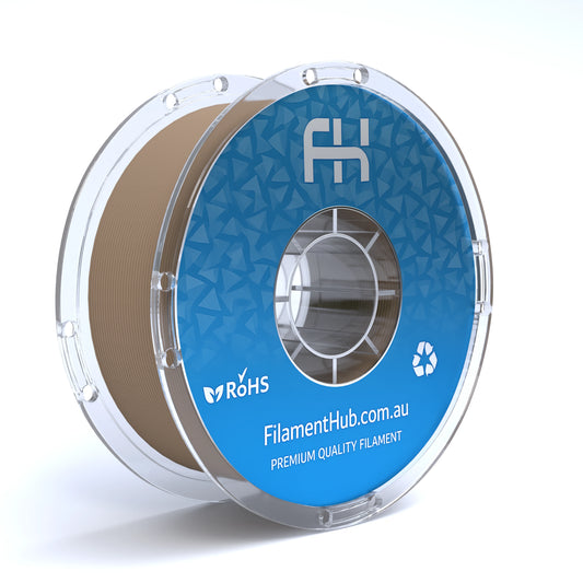 FilamentHub PLA Matte Brown 1.75mm 3D Printer Filament Spool Australia Render