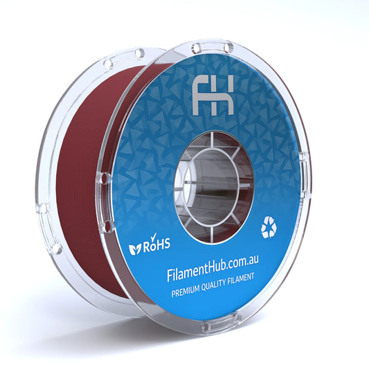 FilamentHub PLA Matte Dark Wine Red 1.75mm 3D Printer Filament Spool Australia Render