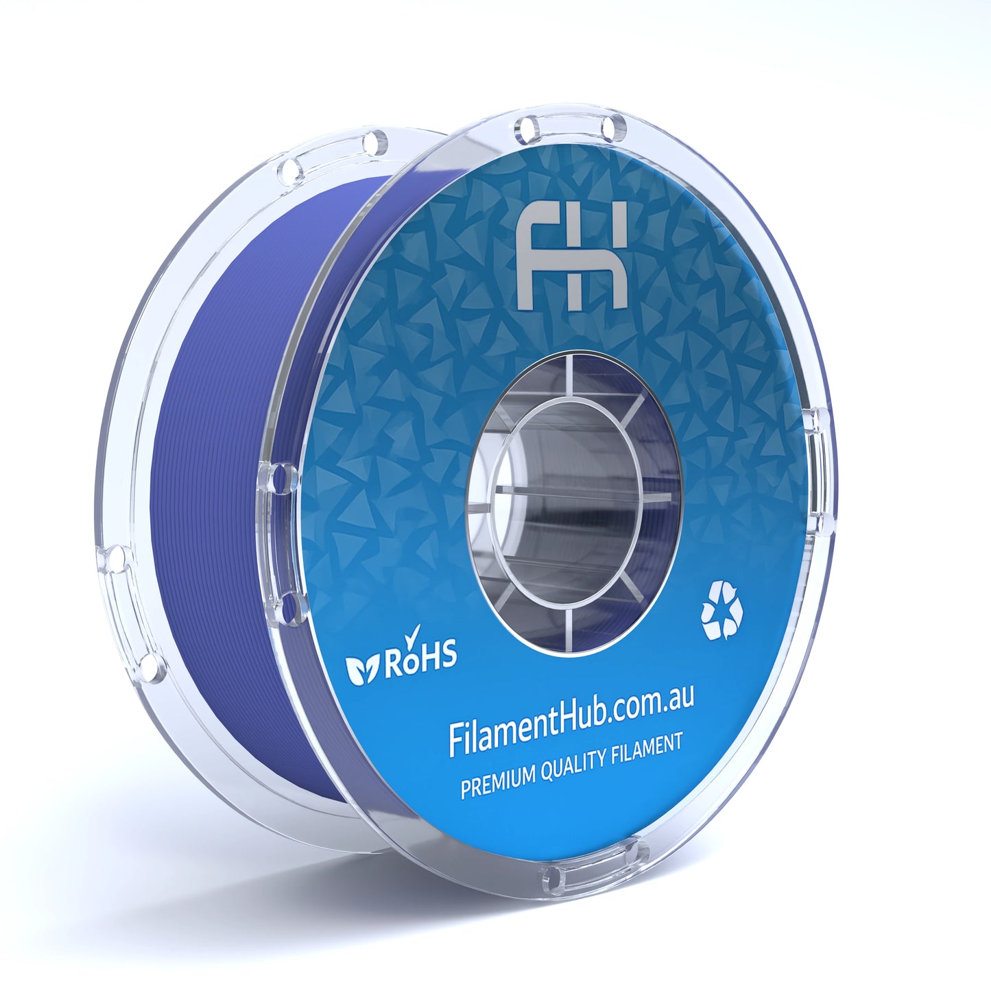 FilamentHub PLA Matte Estate Blue 1.75mm 3D Printer Filament Spool Australia Render