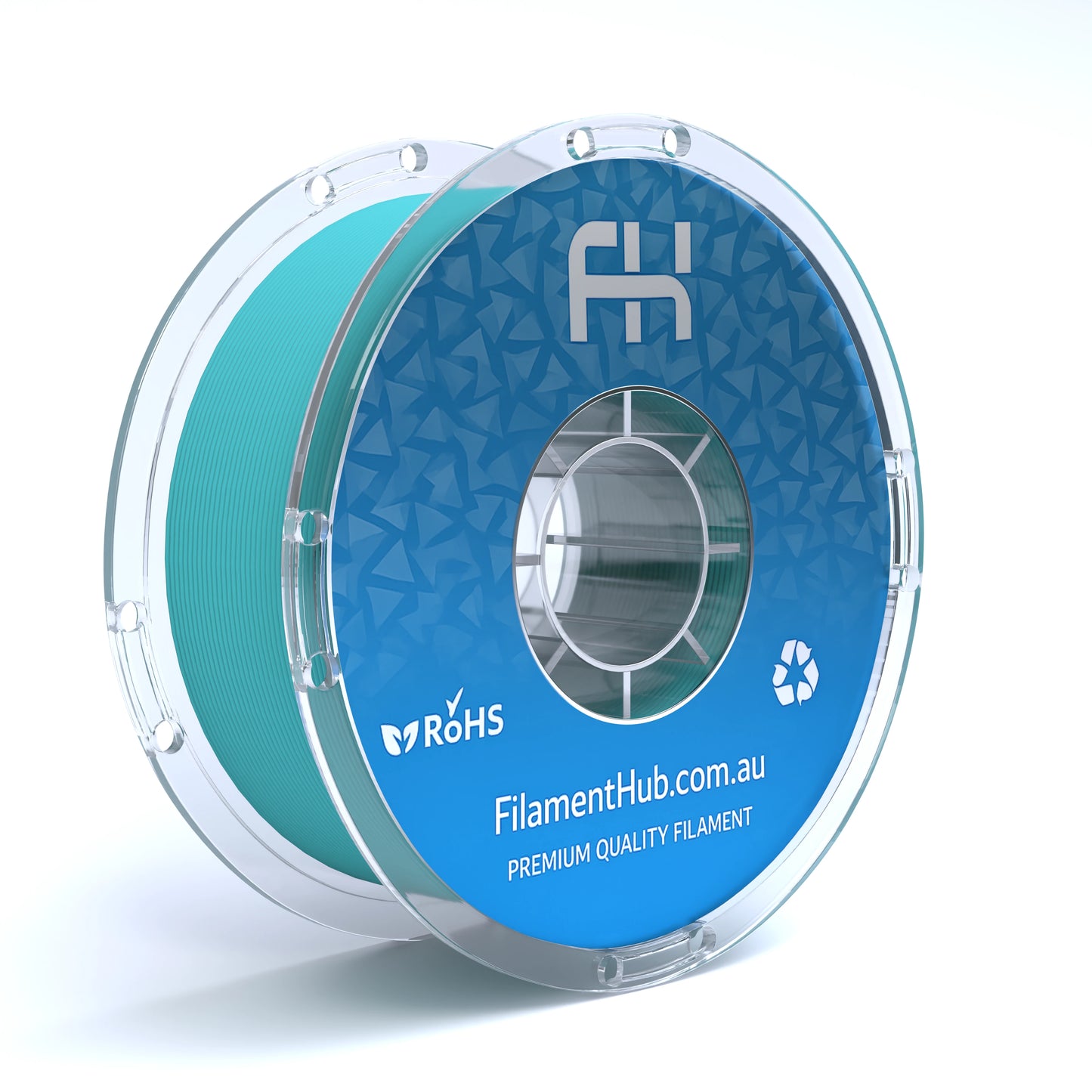 FilamentHub PLA Matte Lake Green 1.75mm 3D Printer Filament Spool Australia Render
