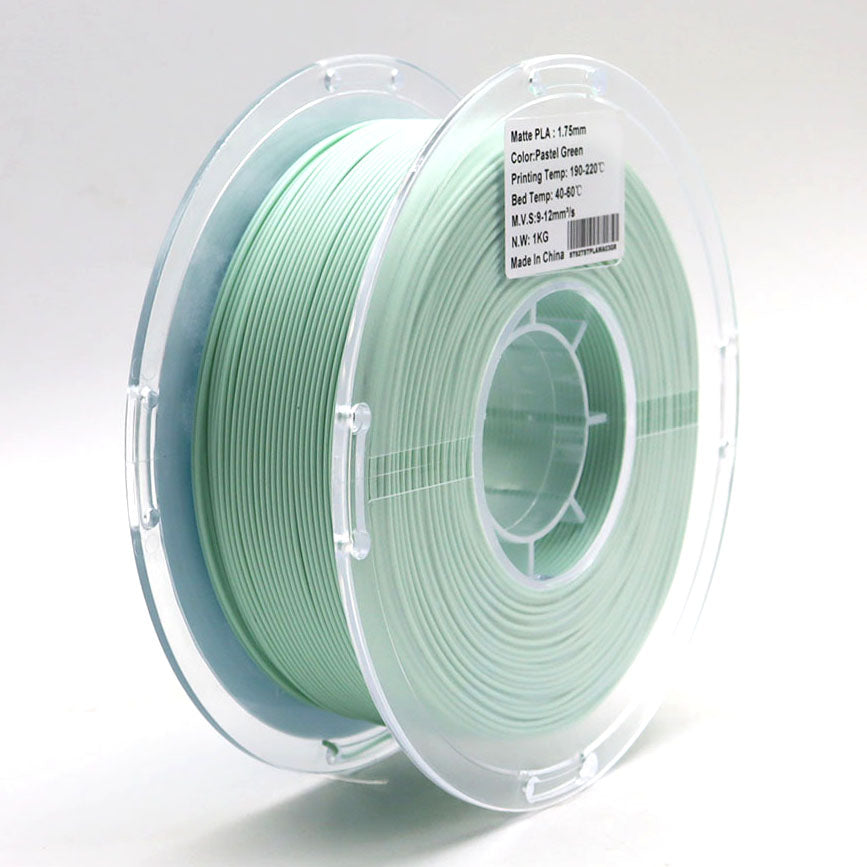 FilamentHub PLA Matte Pastel Green 1.75mm 3D Printer Filament Spool Label Australia