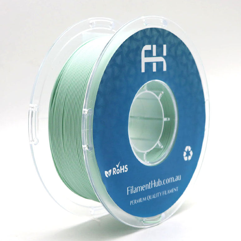 FilamentHub PLA Matte Pastel Green 1.75mm 3D Printer Filament Spool Australia