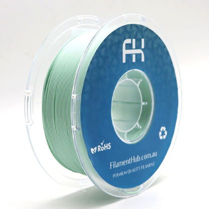 FilamentHub PLA Matte Pastel Green 1.75mm 3D Printer Filament Spool Australia