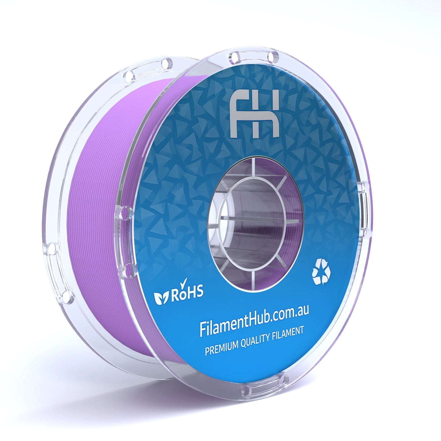 FilamentHub PLA Matte Purple 1.75mm 3D Printer Filament Spool Australia Render