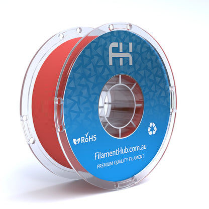 FilamentHub PLA Matte Scarlett Red 1.75mm 3D Printer Filament Spool Australia Render