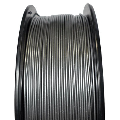 PLA Metallic Aluminum 1.75mm 3D printer filament closeup