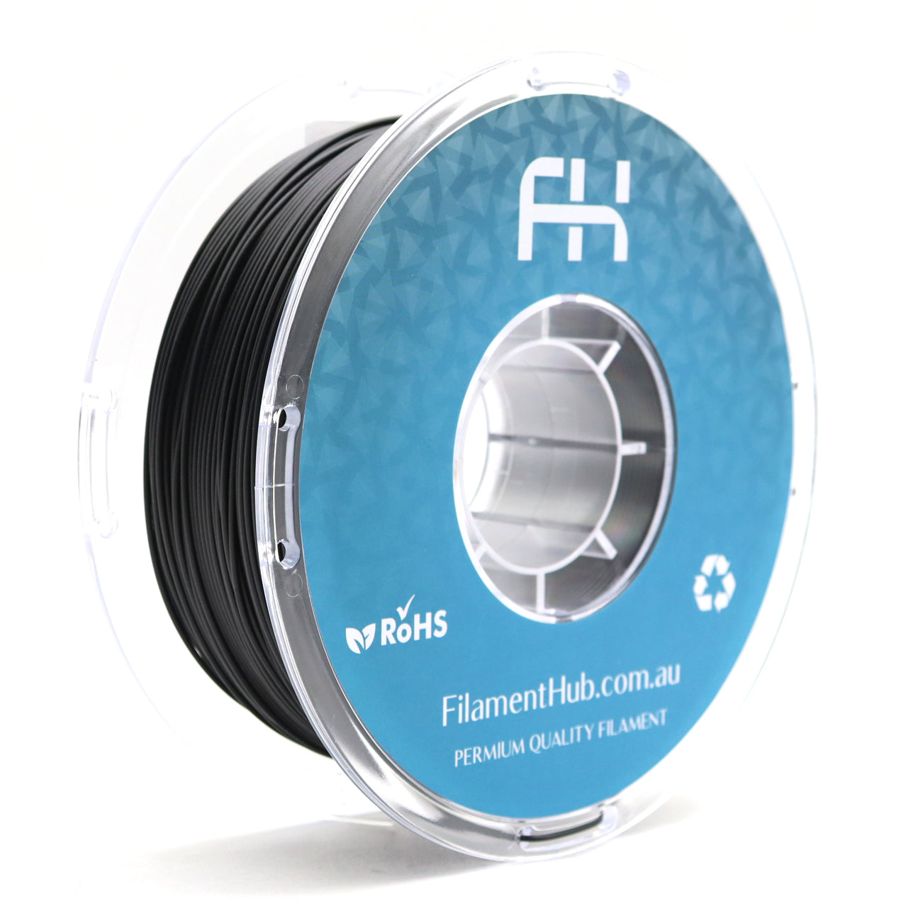 FilamentHub PLA Pro Black 1.75mm 3D Printer Filament Spool Australia