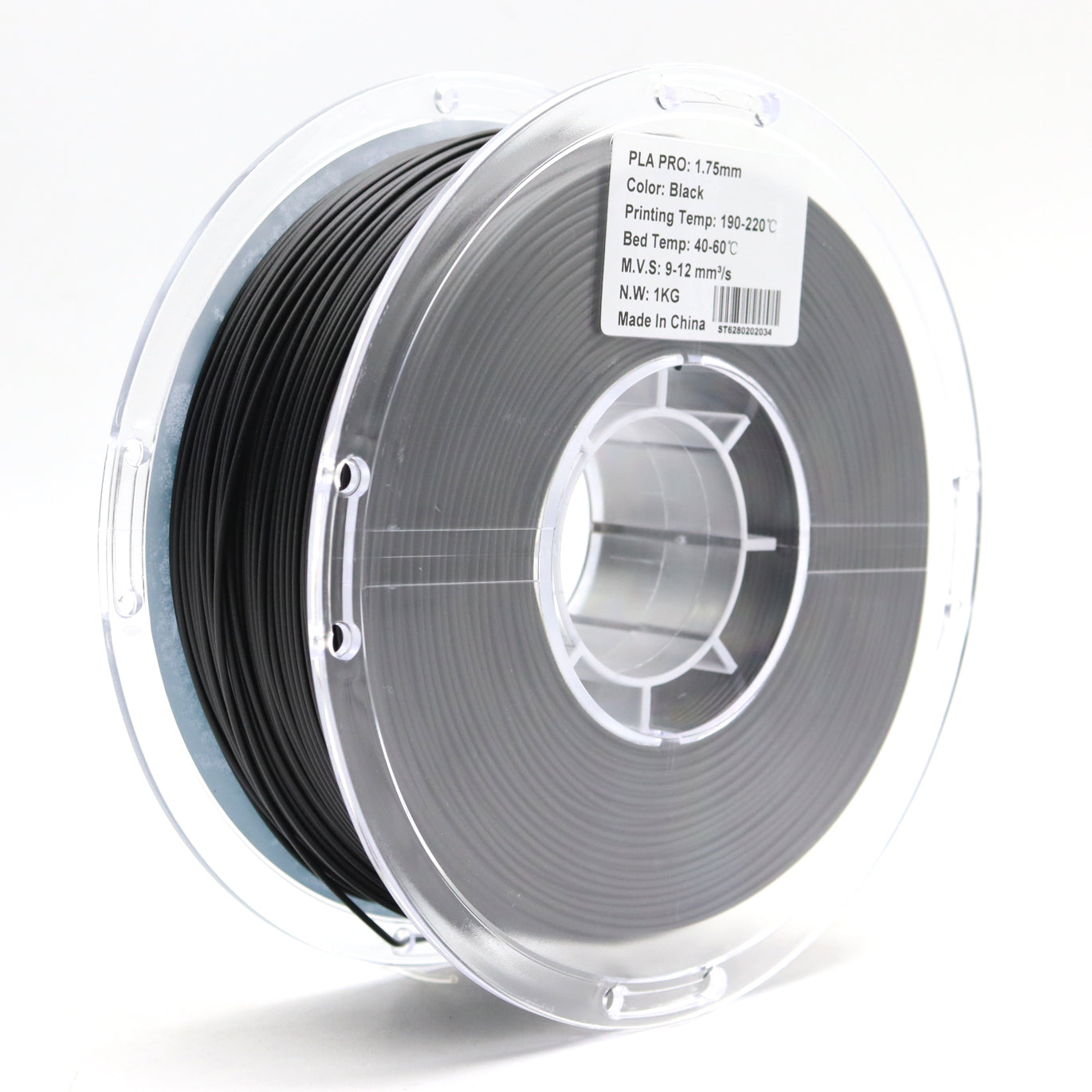 FilamentHub PLA Pro Black 1.75mm 3D Printer Filament Spool Label Australia