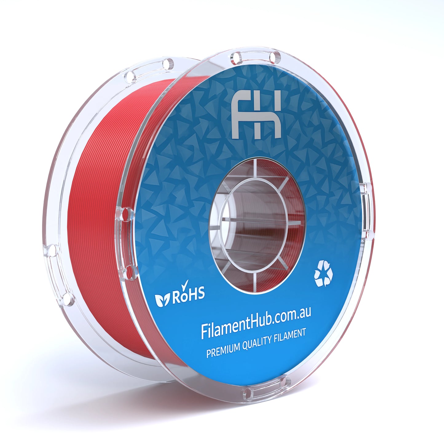 FilamentHub PLA Pro Red 1.75mm 3D Printer Filament Spool Australia Render