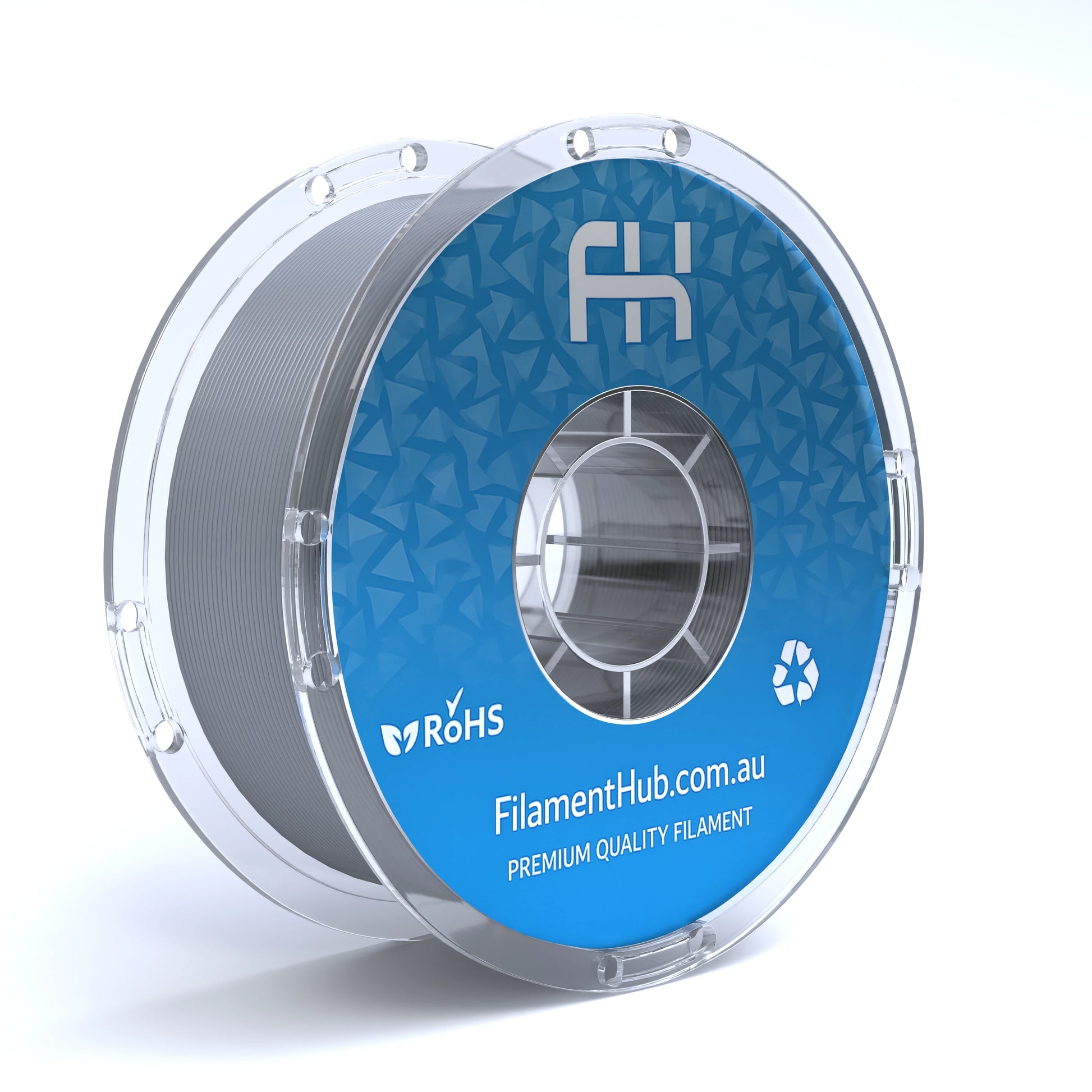 FilamentHub PLA Pro Silver 1.75mm 3D Printer Filament Spool Australia Render