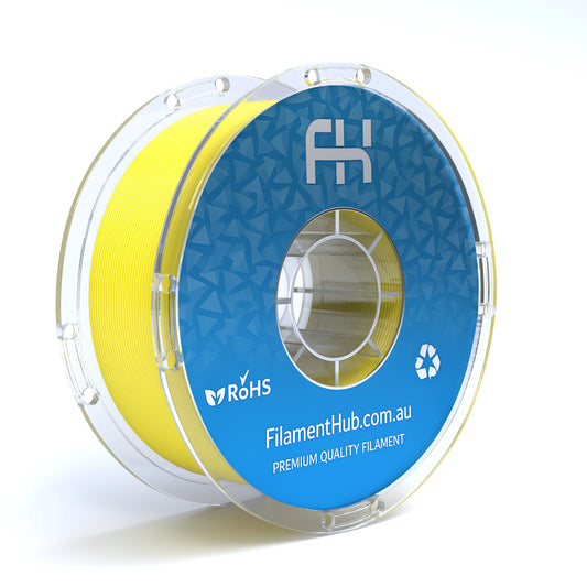 FilamentHub PLA Pro Yellow 1.75mm 3D Printer Filament Spool Australia Render