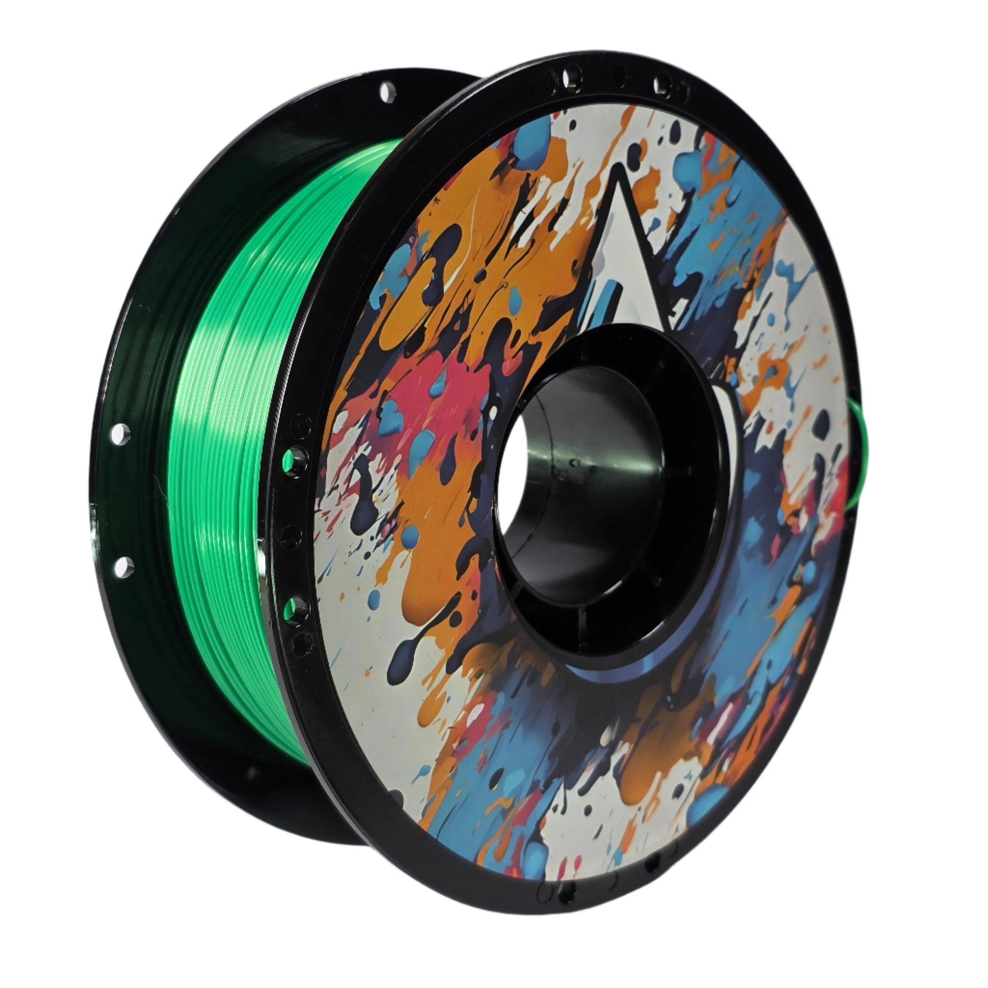 FilamentHub PLA Silk Green 1.75mm 3D Printer Filament Spool Australia
