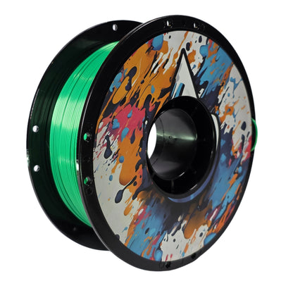 FilamentHub PLA Silk Green 1.75mm 3D Printer Filament Spool Australia