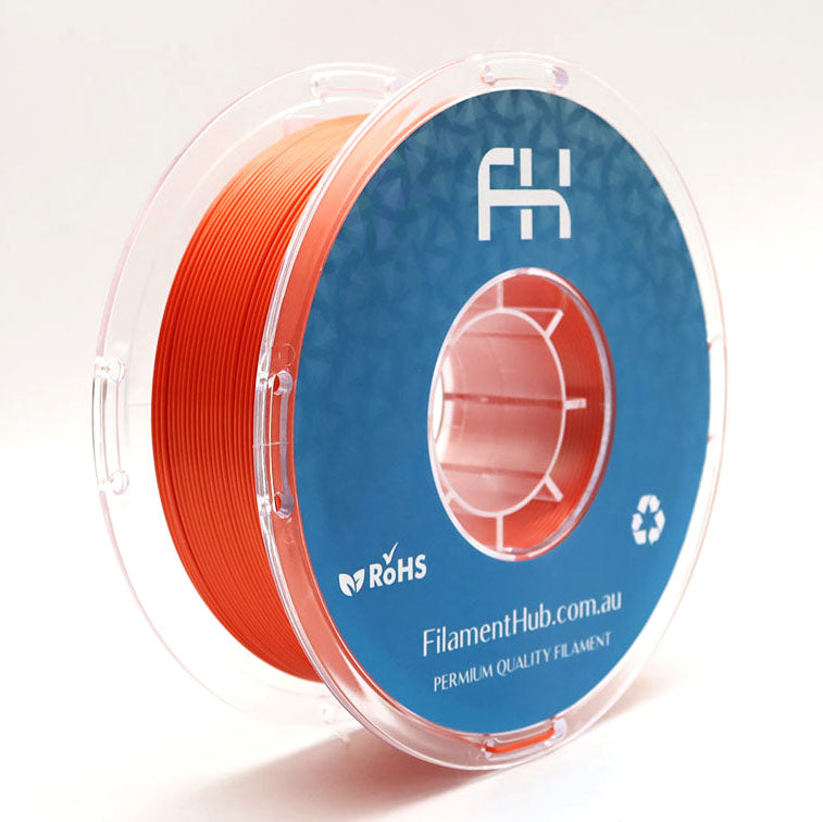 FilamentHub PLA Silk Orange 1.75mm 3D Printer Filament Spool Australia