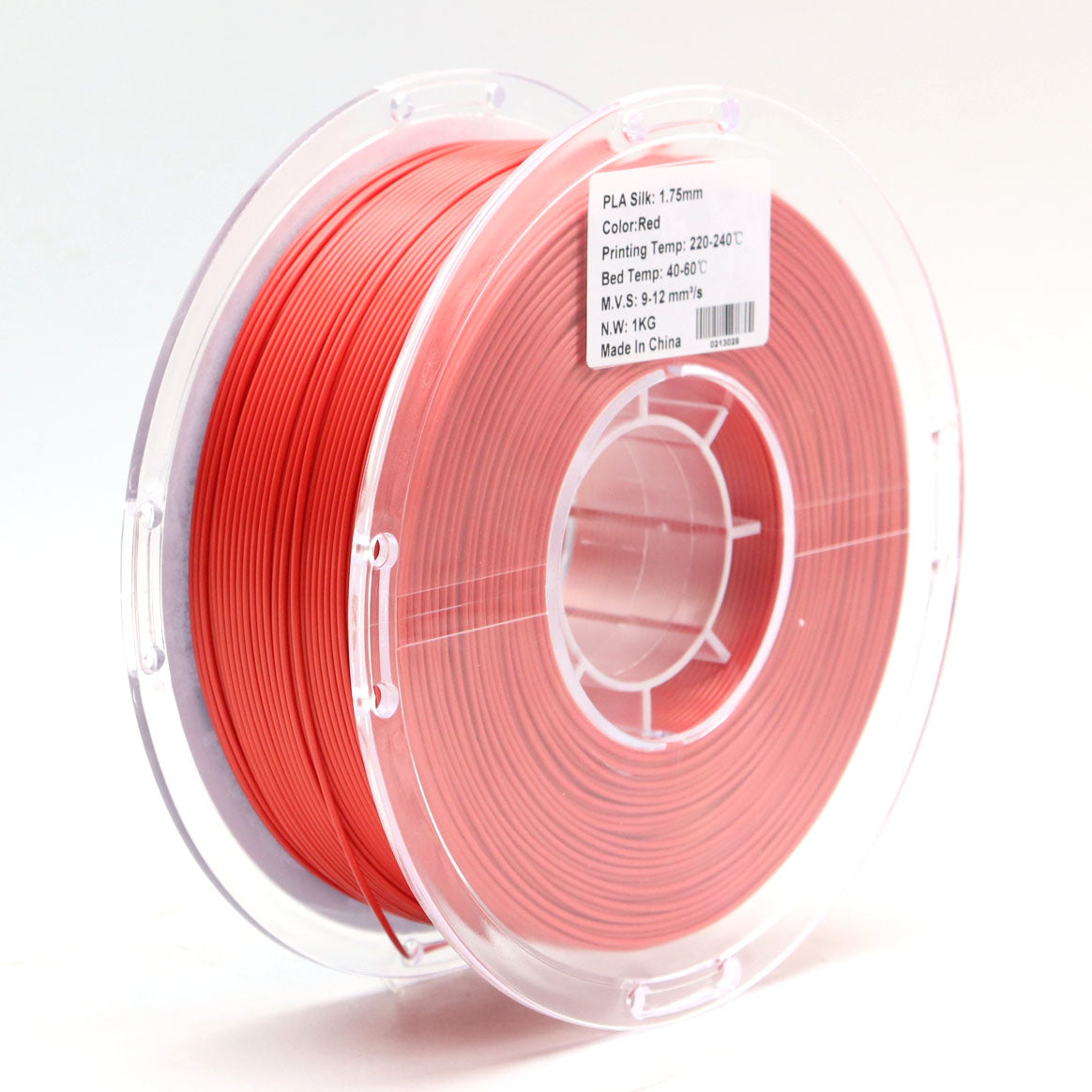 FilamentHub PLA Silk Red 1.75mm 3D Printer Filament Spool Label Australia
