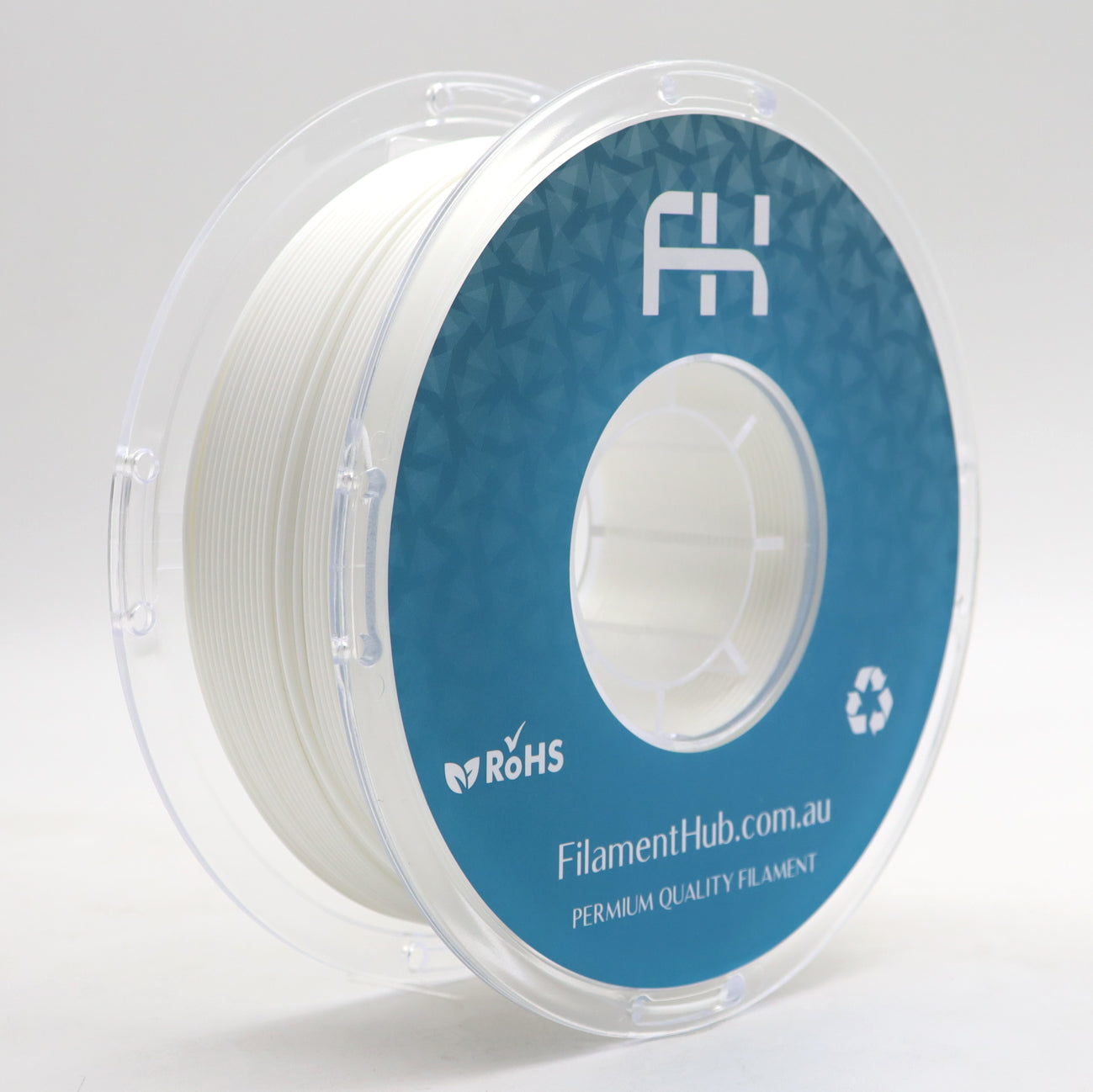 FilamentHub PLA Silk White 1.75mm 3D Printer Filament Spool Australia
