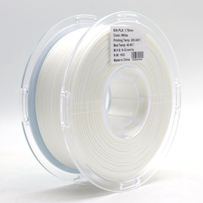FilamentHub PLA Silk Silver 1.75mm 3D Printer Filament Spool Label Australia
