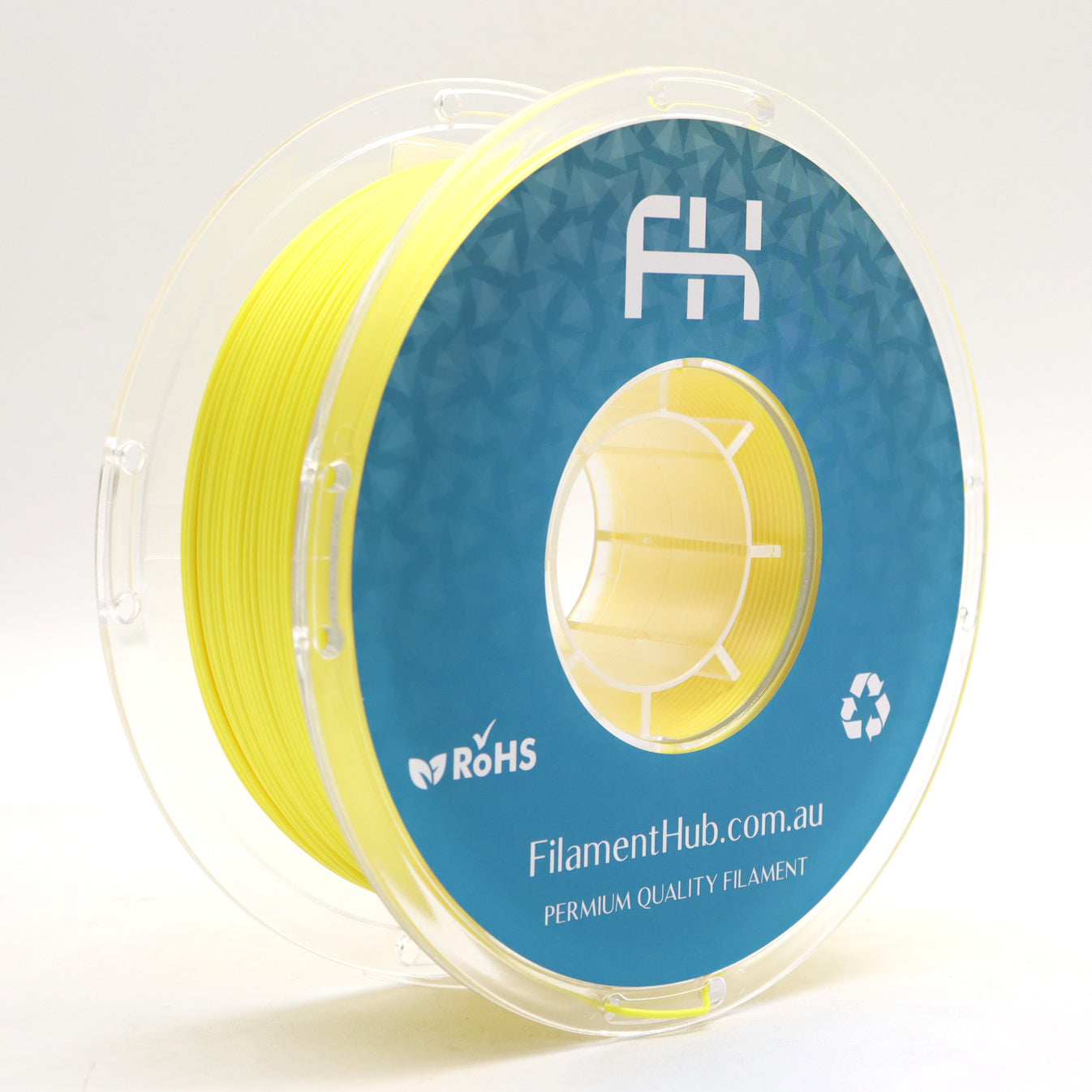 FilamentHub PLA Silk Yellow 1.75mm 3D Printer Filament Spool Australia