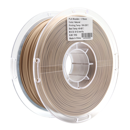 PLA Wood Natural 3d printing filament Spool Label