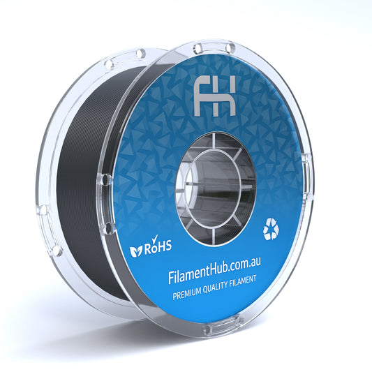 FilamentHub PETG Black 1.75mm 3D Printer Filament Spool Australia Render