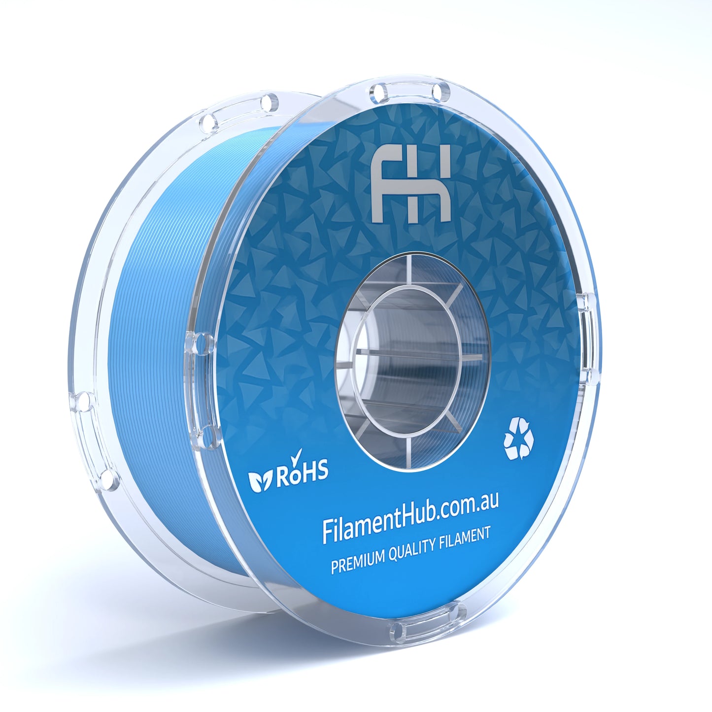 FilamentHub PETG Lake Blue 1.75mm 3D Printer Filament Spool Australia Render
