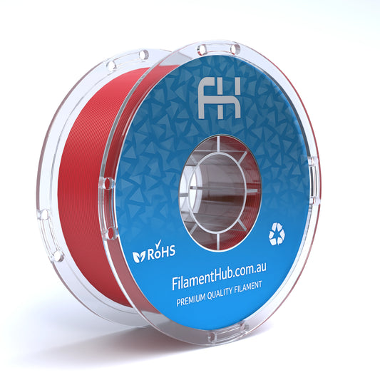 FilamentHub PETG Red 1.75mm 3D Printer Filament Spool Australia Render