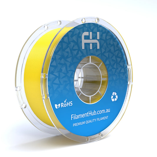 FilamentHub PETG Yellow 1.75mm 3D Printer Filament Spool Australia Render