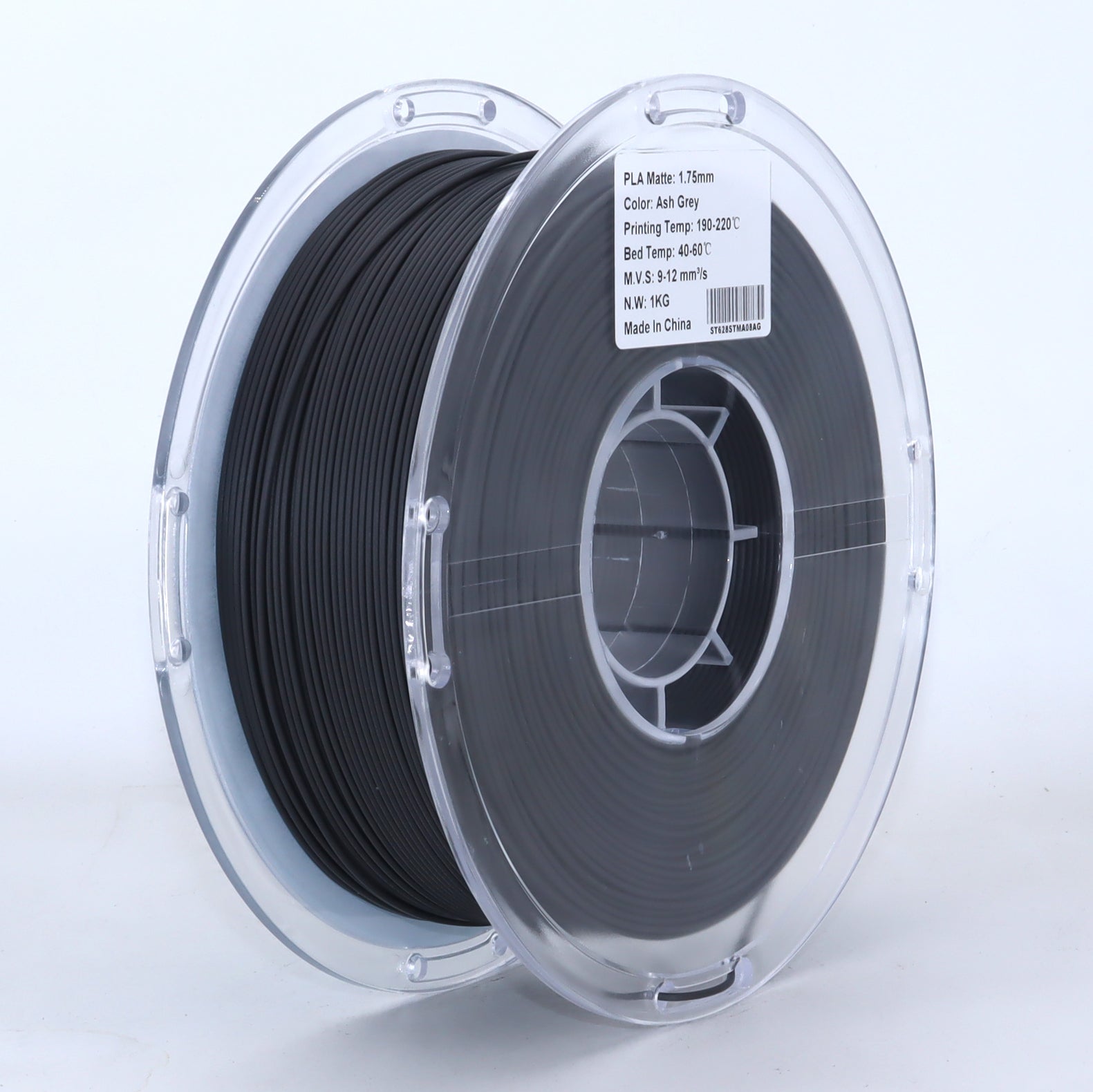 FilamentHub PLA Matte Ash Grey 1.75mm 3D Printer Filament Spool Label Australia