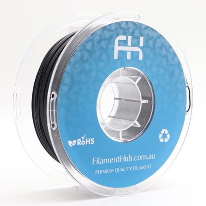 FilamentHub PLA Matte Black 1.75mm 3D Printer Filament Spool Australia