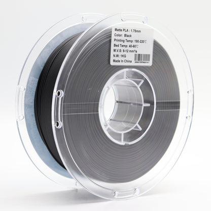 FilamentHub PLA Matte Black 1.75mm 3D Printer Filament Spool Label Australia
