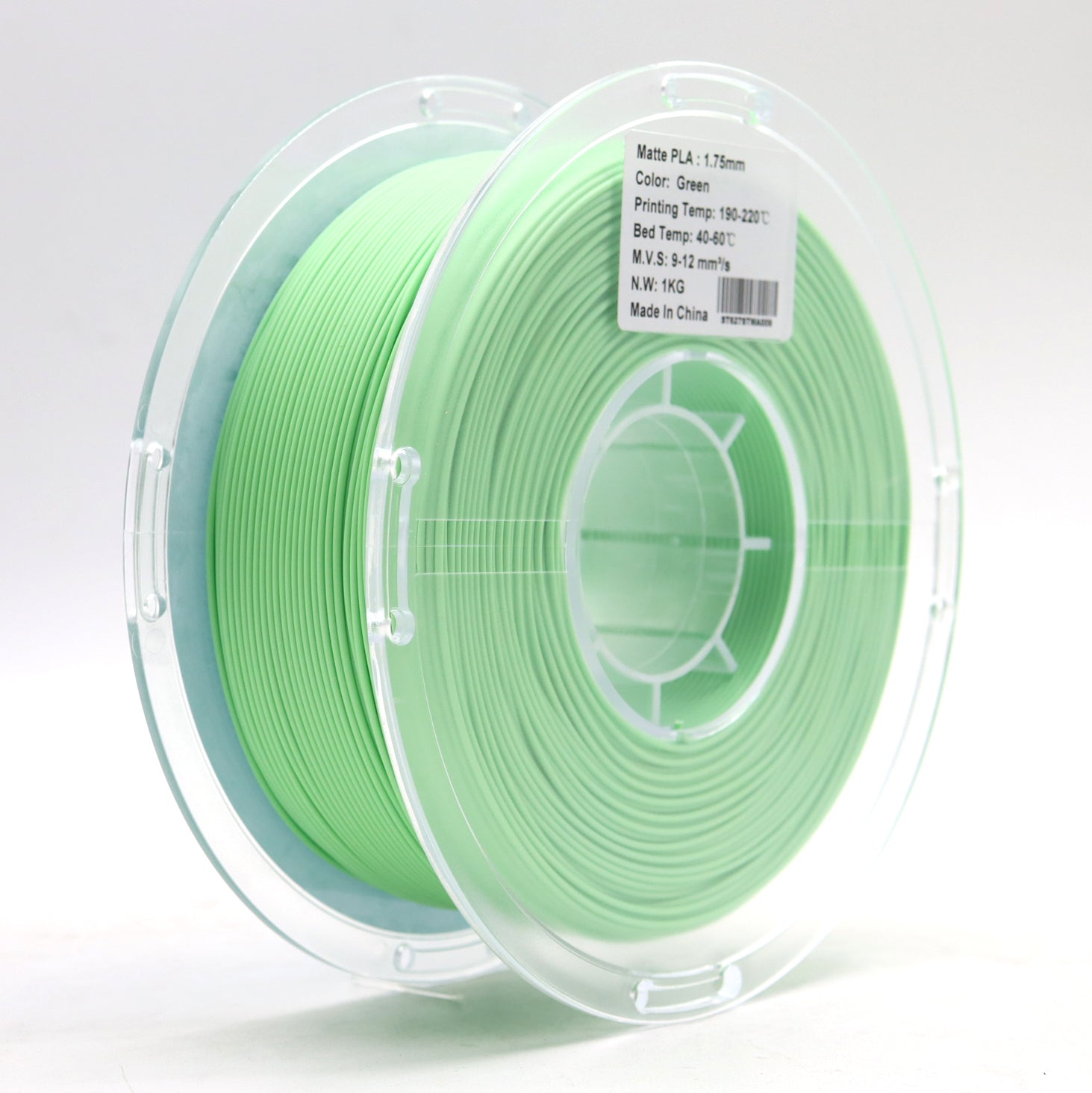FilamentHub PLA Matte Green 1.75mm 3D Printer Filament Spool Label Australia